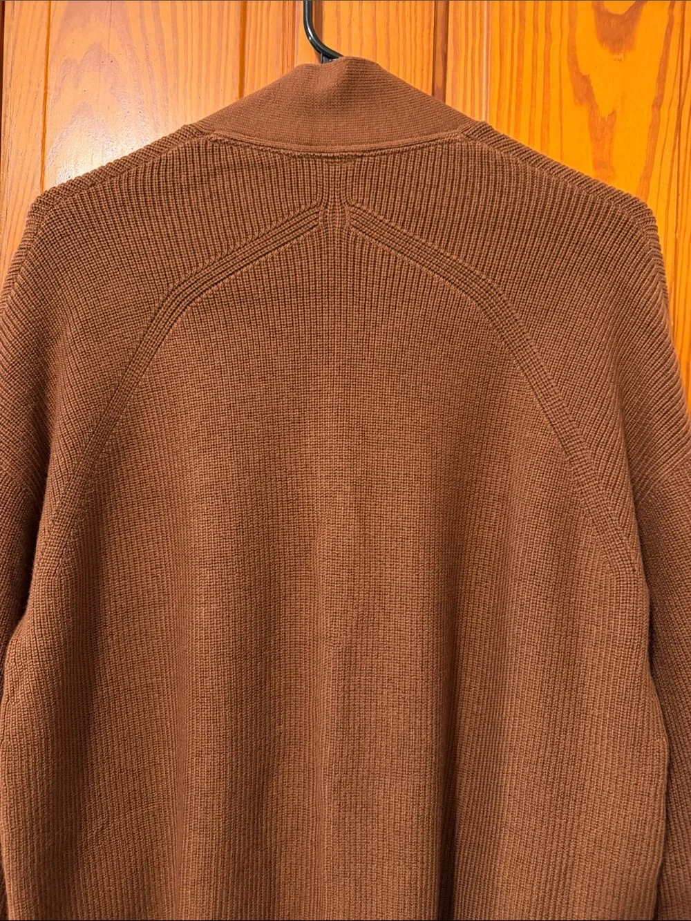 New Lululemon Merino Wool-Blend Ribbed Long Wrap Sweater - Roasted Brown